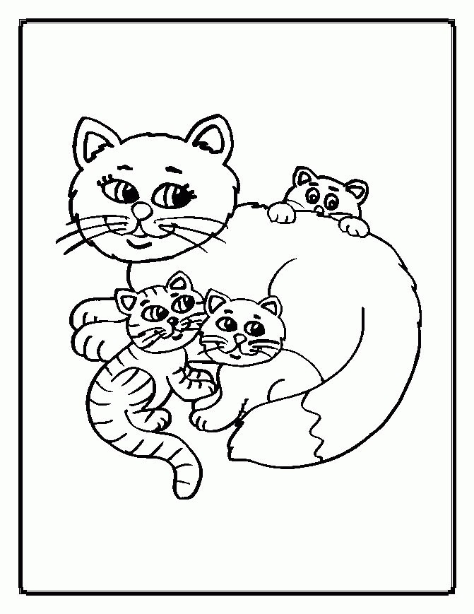l cats and kittens Colouring Pages