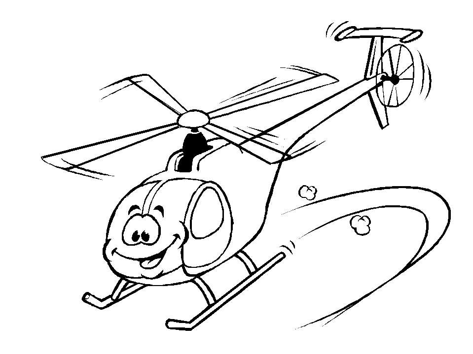Helicopter Coloring Pages - Coloringpages1001.