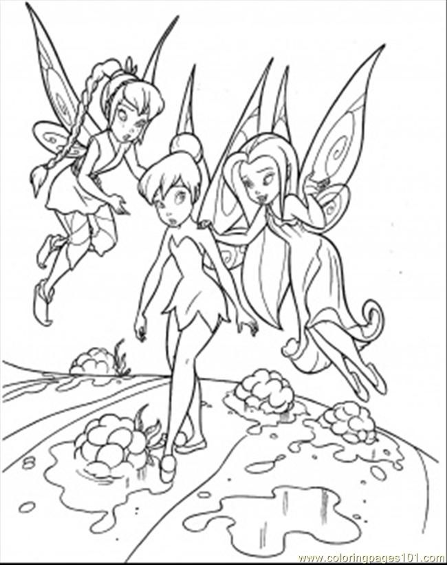 Coloring Pages Teaching Tinkerbell (Cartoons > Disney Fairies
