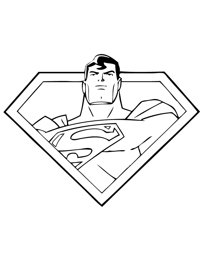 Man Of Steel Inside Superman Logo Coloring Page | coloring pages