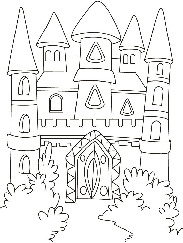 Castle Coloring Pages For Kids | download free printable coloring