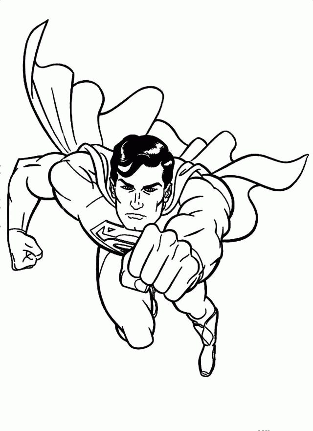Flying Superman Colouring Pages Page 3 49901 Superman Color Pages