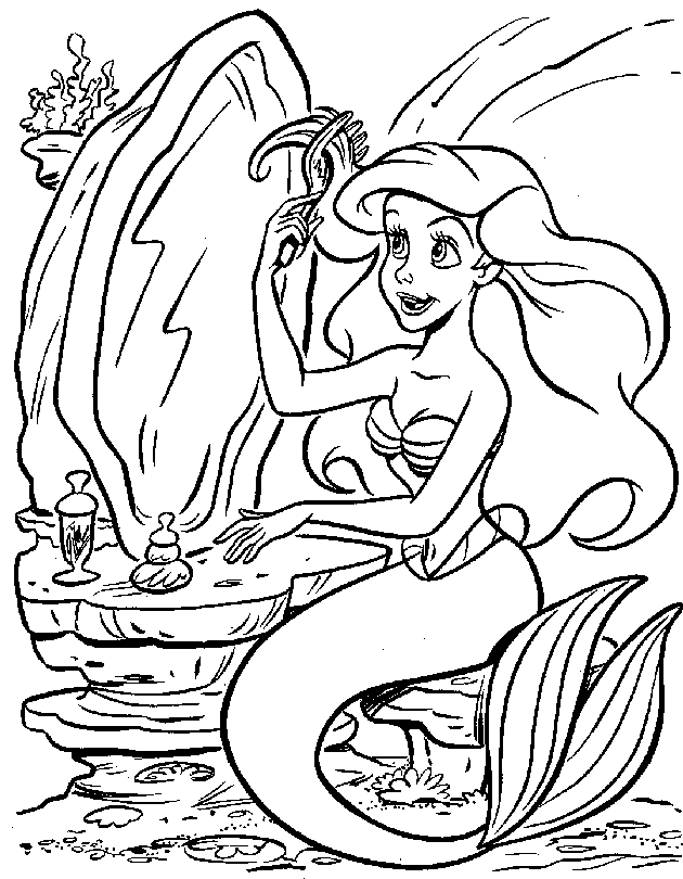 Little Mermaid Coloring Pages Free Printable #10174 Disney