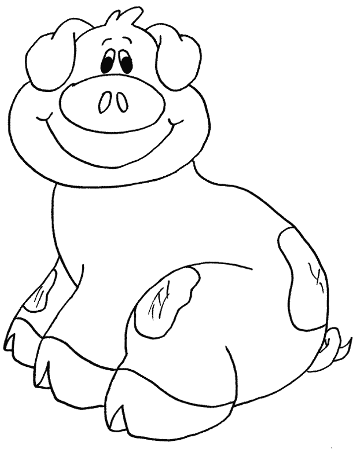Pig Coloring Page - Kids Colouring Pages