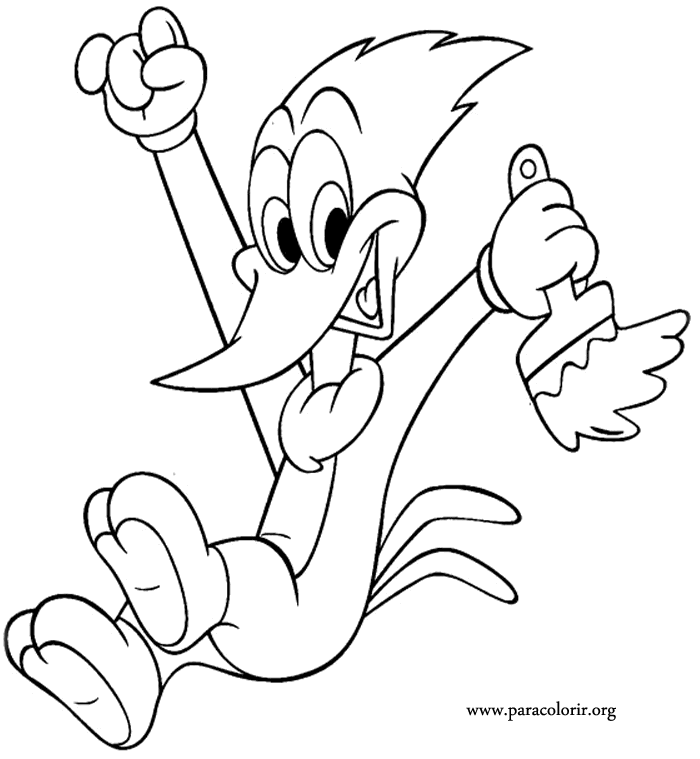 Woody Woodpecker - Woody Woodpecker painting coloring page