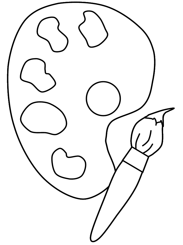 Paint Brush Coloring Page