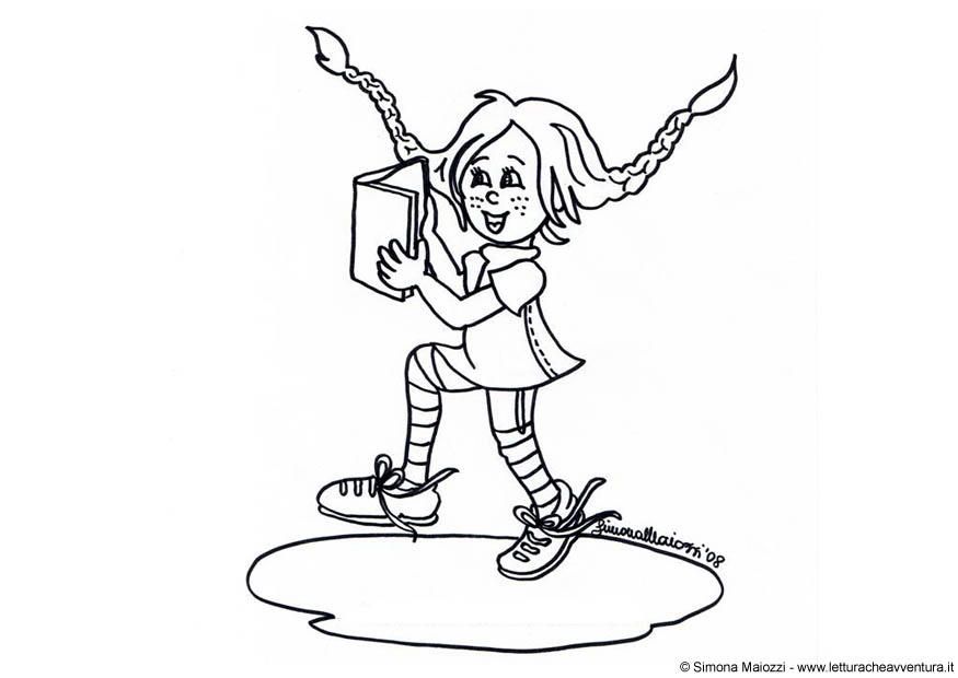 Coloring page pippi longstocking - img 12332.
