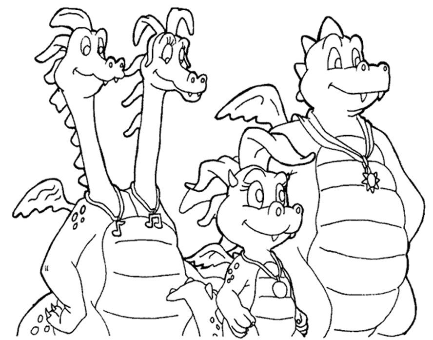 Coloring & Activity Pages: Dragonland Dragon Friends Coloring Page