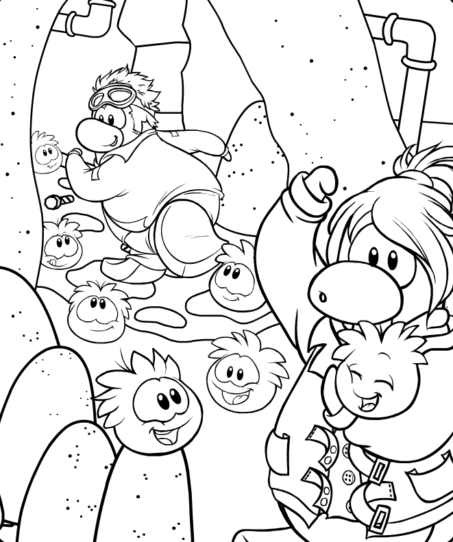 Club Penguin Puffle Coloring Pages
