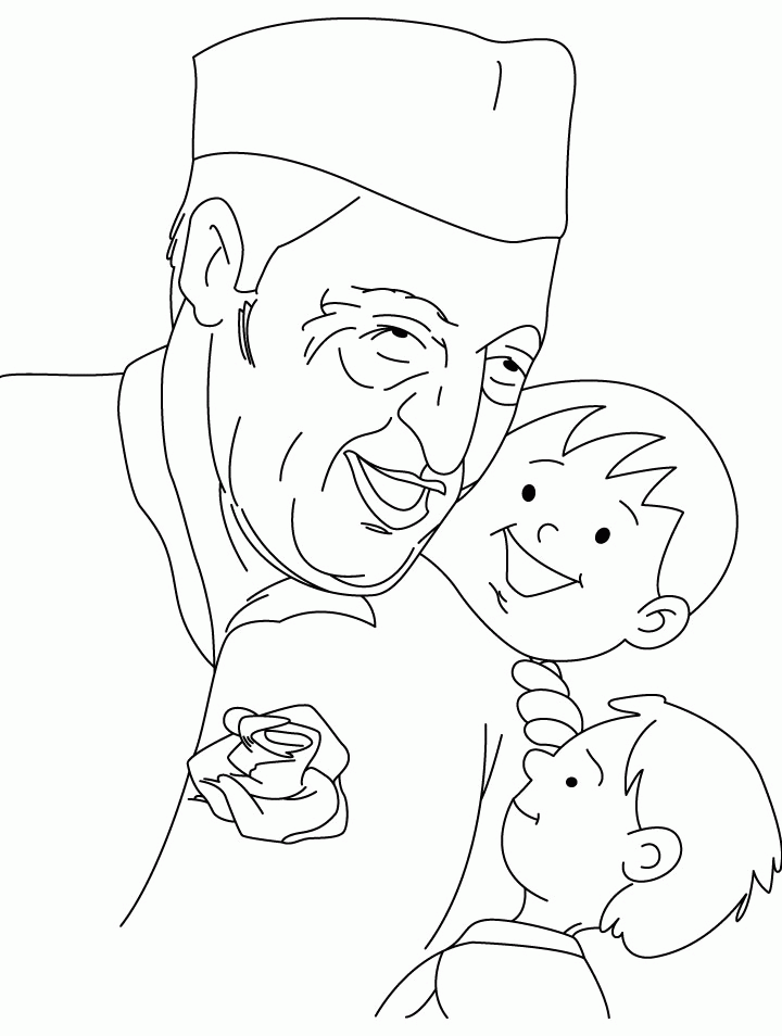 chacha nehru coloring page | Download Free chacha nehru coloring