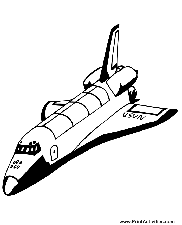 Space Shuttle Coloring page | Space Coloring Page
