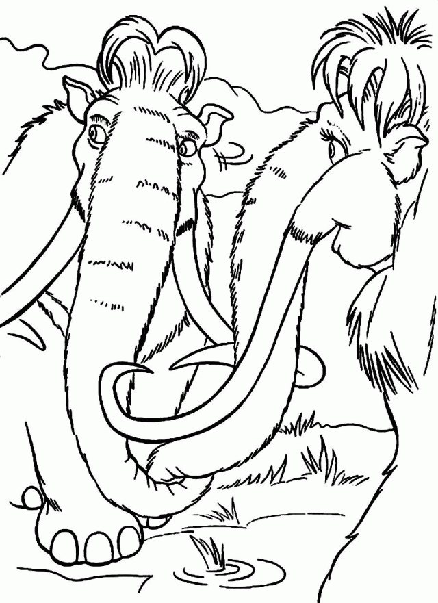 Ice Age Manny Colouring Pages 187980 Woolly Mammoth Coloring Pages