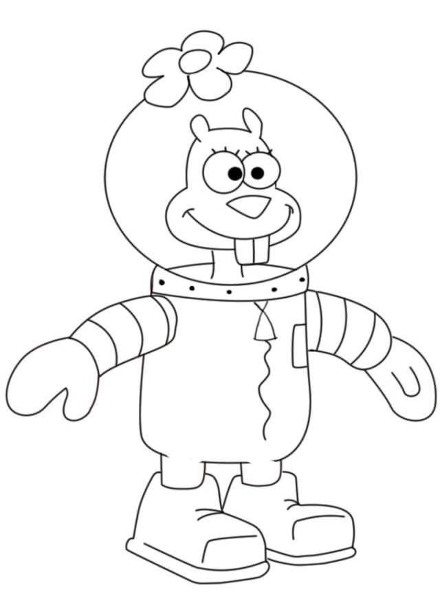 Sandy Cheeks Draw Central 236690 Sandy Cheeks Coloring Pages