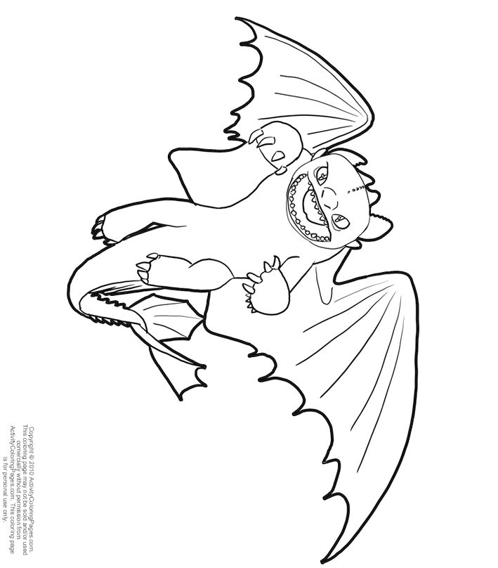 a night fury Colouring Pages (page 2)