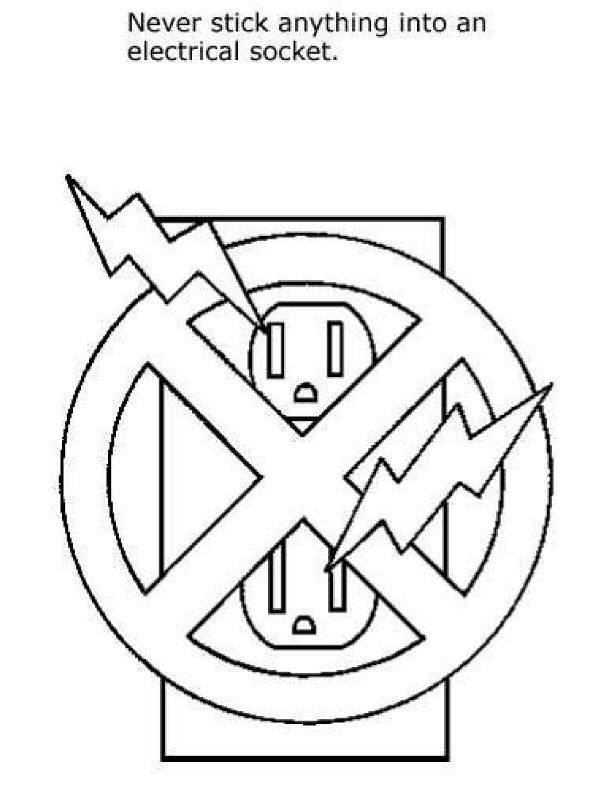 Safety Safety Signs Colouring Pages