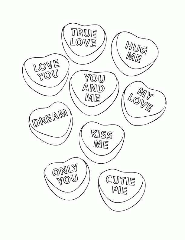Valentine Hearts Coloring Pages | Rsad Coloring Pages