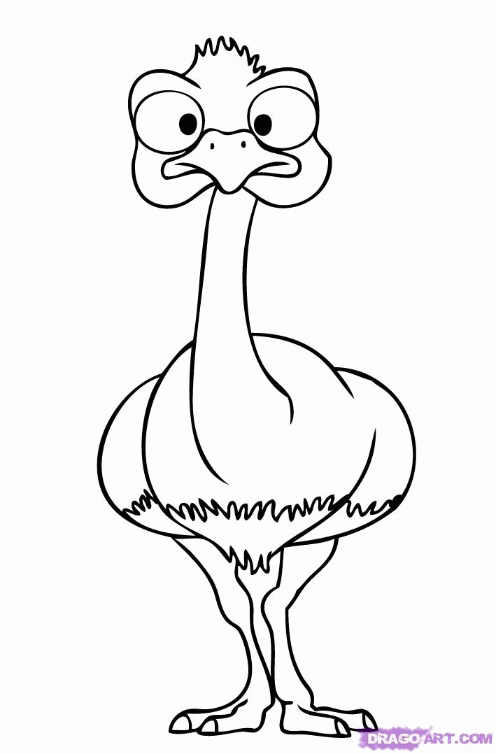 Cartoon Ostrich Head Images & Pictures - Becuo
