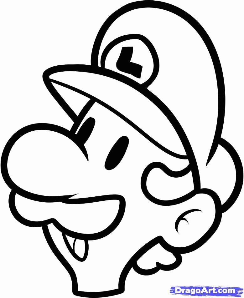 How to Draw Luigi Easy, Step by Step, Video Game Characters, Pop