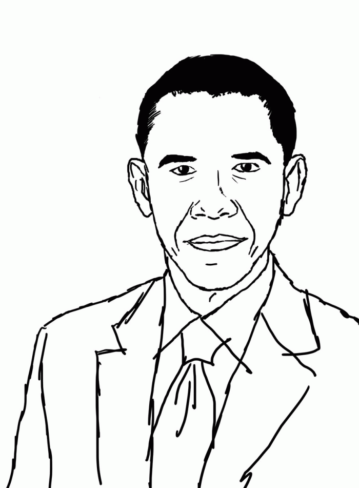 Obama Coloring Page | 99coloring.com