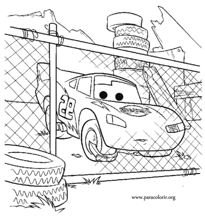 Cars Movie - Lightning McQueen coloring page