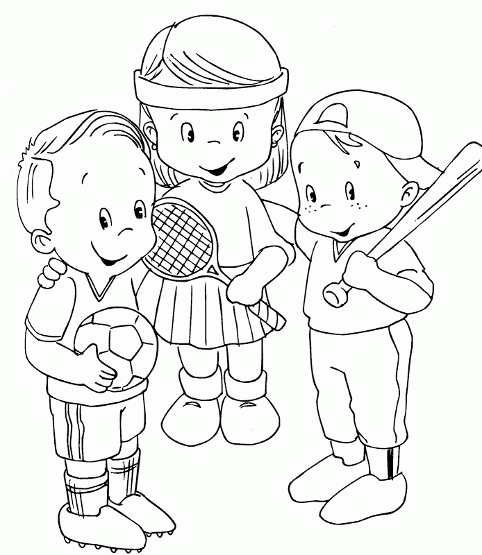 Sports Kids - free coloring pages | Coloring Pages