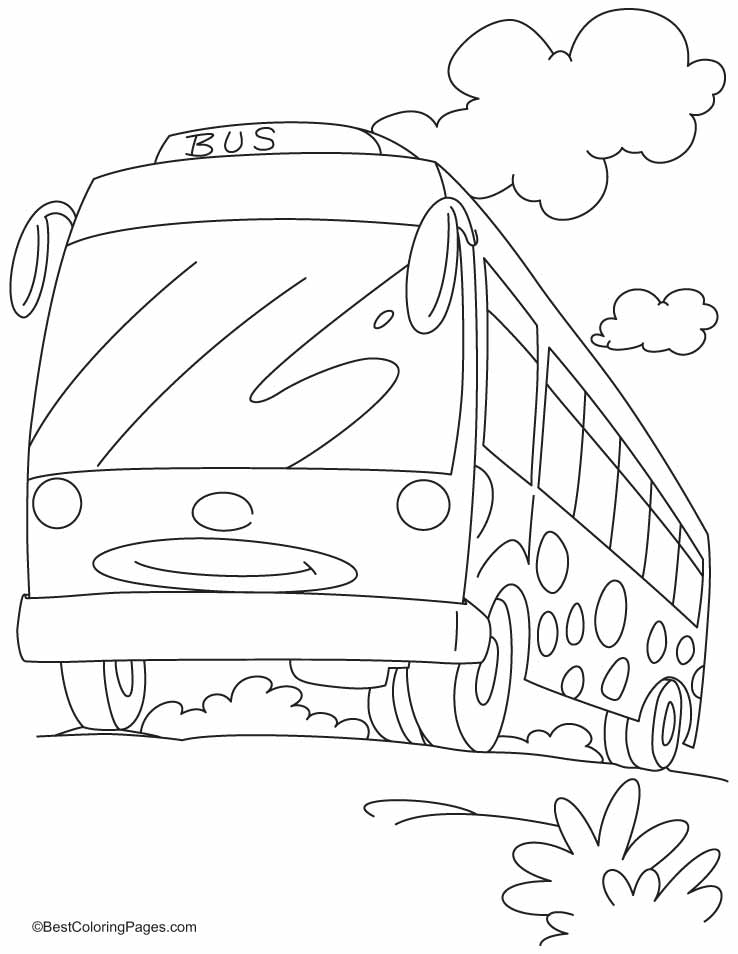 Smart bus for smart travellers coloring pages | Download Free