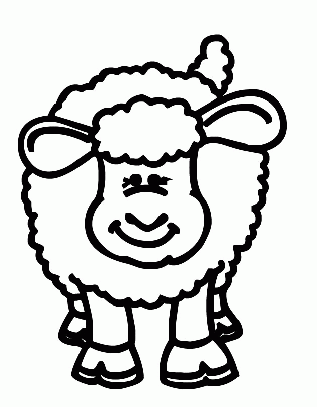 Printable Lamb coloring page from FreshColoring.
