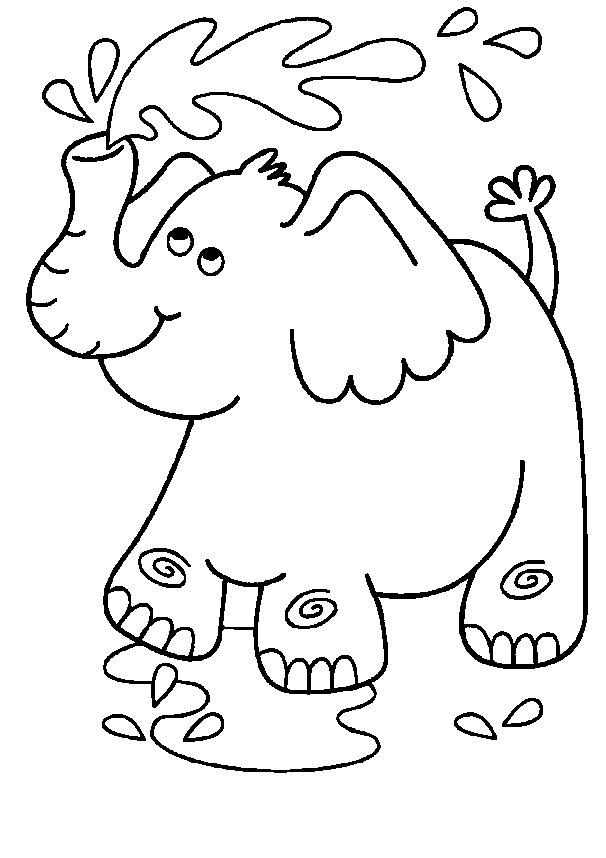 three elephants Colouring Pages