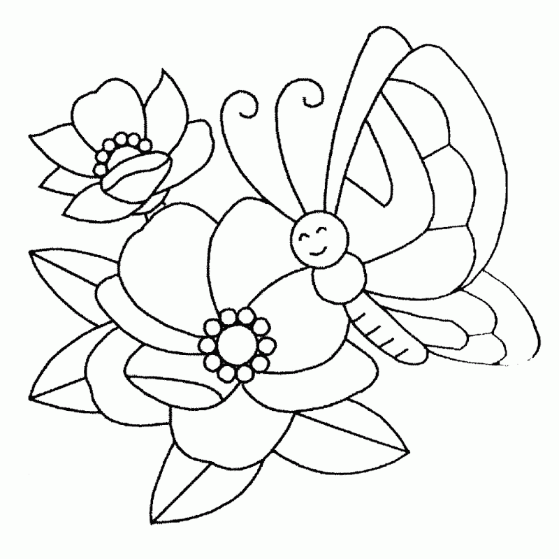 Butterfly And Flower Coloring Pages Online Coloring Pages 172892