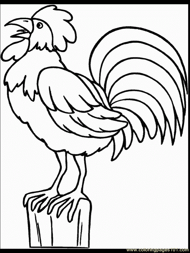 Coloring Pages Rooster (Countries > France) - free printable