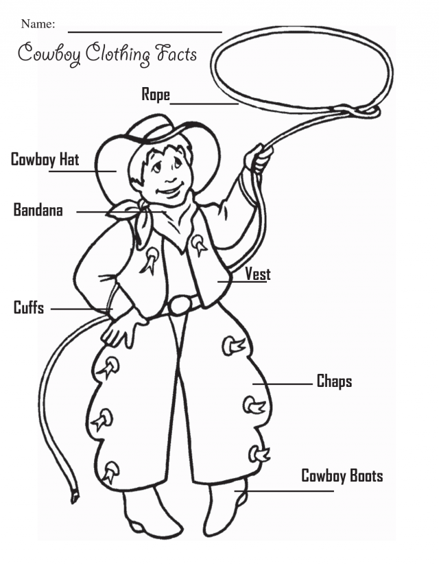Cowboy Factsindd BOOT SHOES AND MORE 94325 Cowboy Coloring Pages