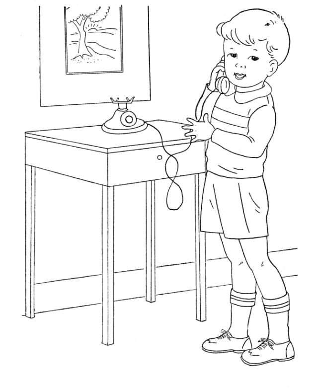 kids Telephone coloring pages for kids | Coloring Pages