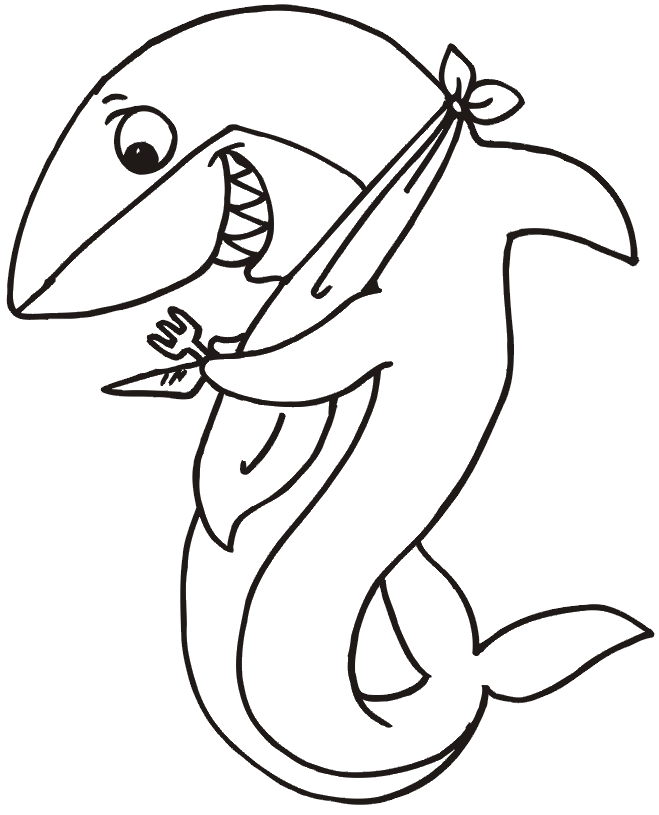 4 Shark Coloring Pages | Free Coloring Page Site