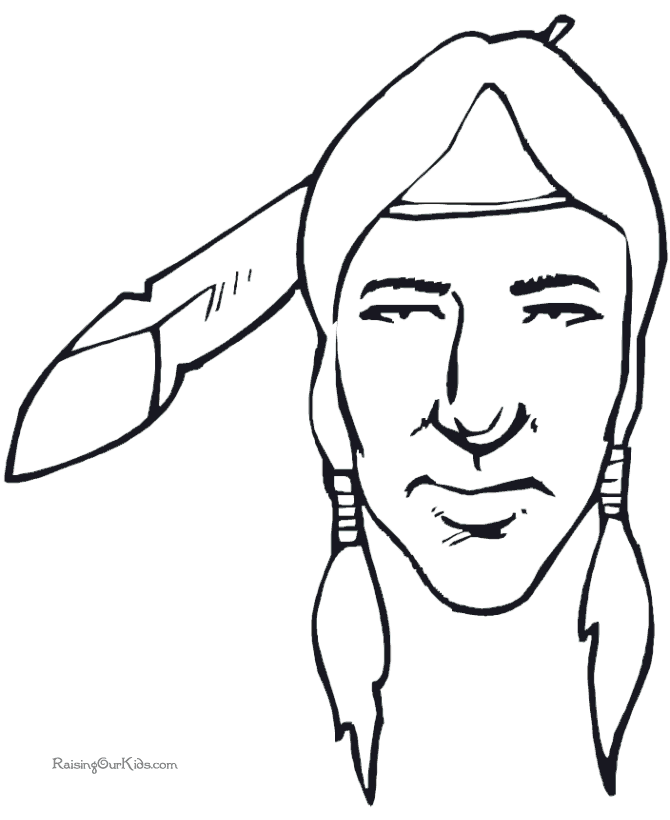Indian Coloring Page Images & Pictures - Becuo