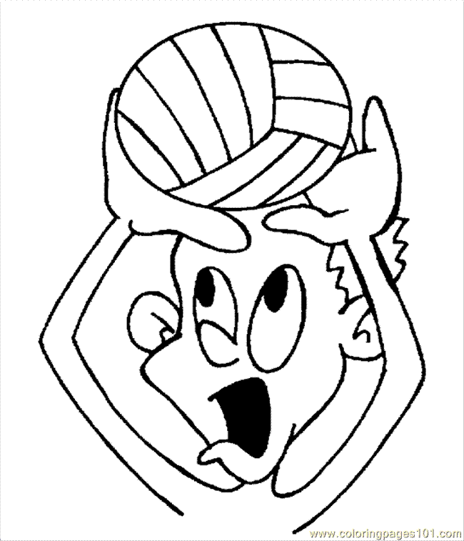 Coloring Pages Volleyballplayer (Sports > Volleyball) - free