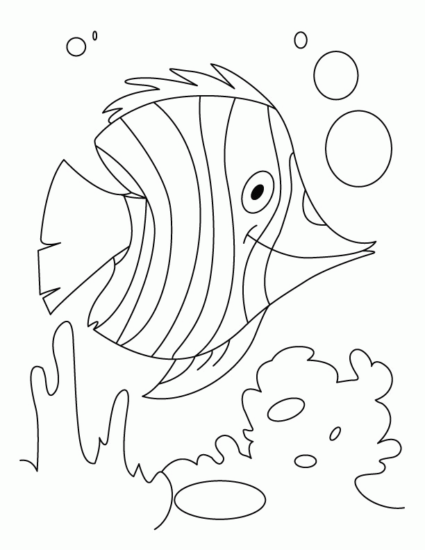 Fish flutter in water coloring pages | Download Free Fish flutter