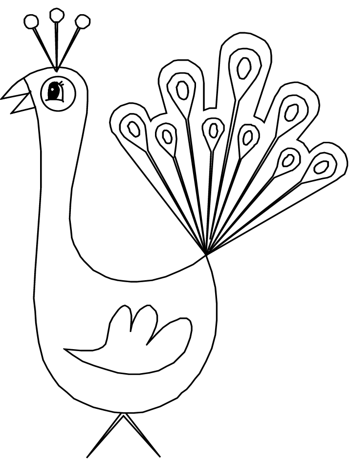 Birds Peacock Animals Coloring Pages & Coloring Book