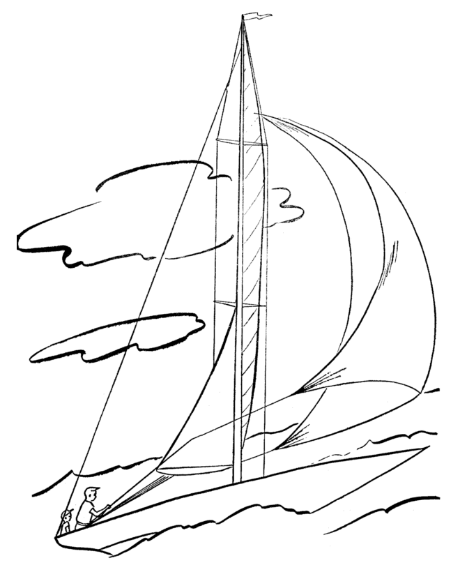 BlueBonkers : Sailboat Coloring pages - Ships and Boats