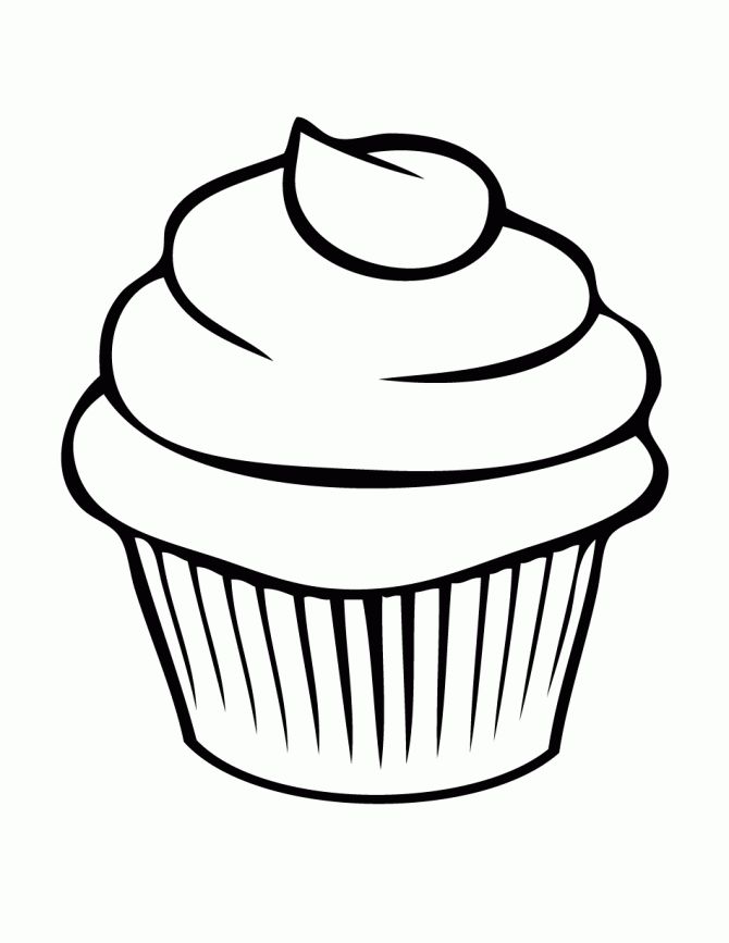 Pretty Cupcake Coloring Page | COLOURING SHEETS PRINTABLE