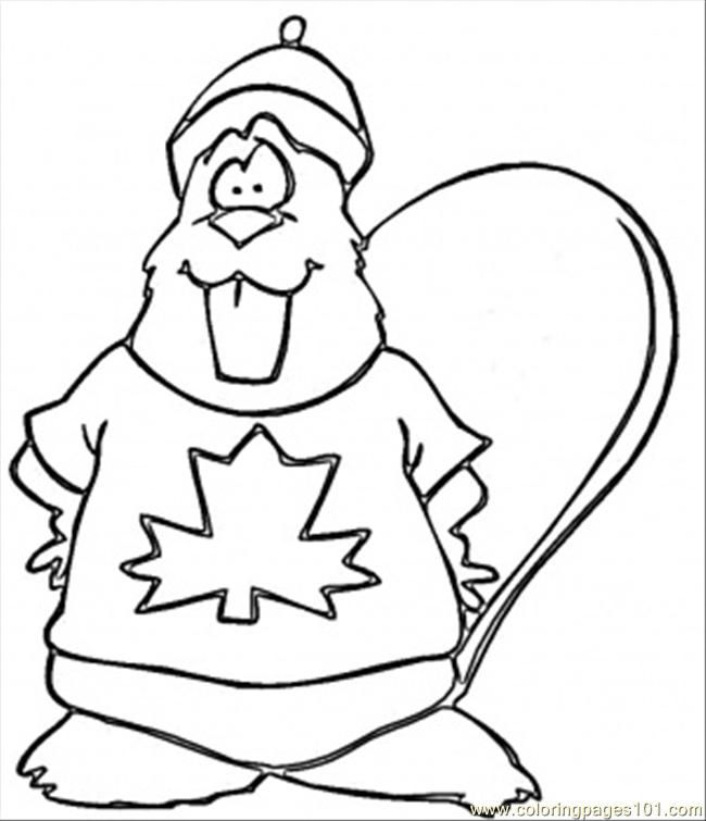 Coloring Pages Beaver Of Canada (Countries > Canada) - free