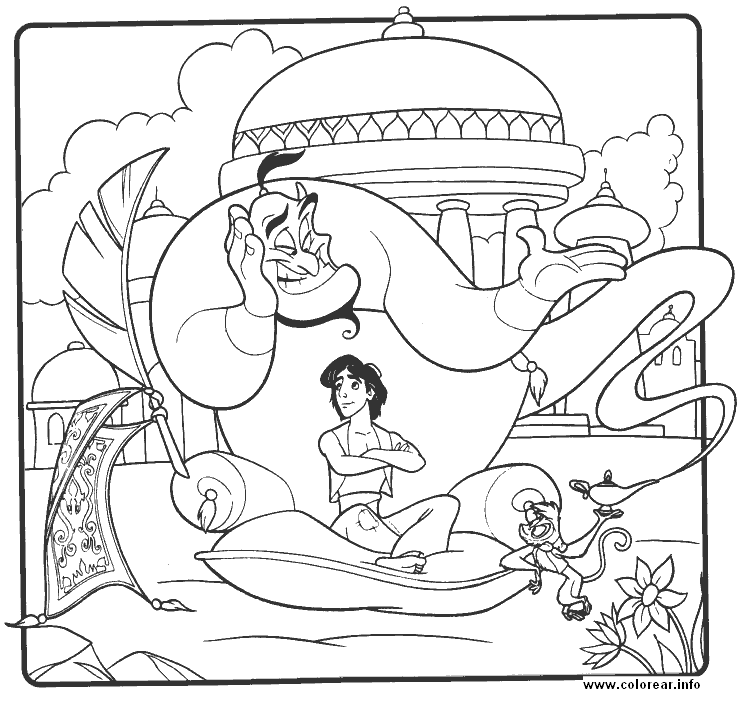 aladin coloring pages | Creative Coloring Pages