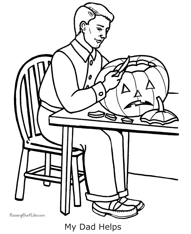 Halloween pumpkin coloring page - 017