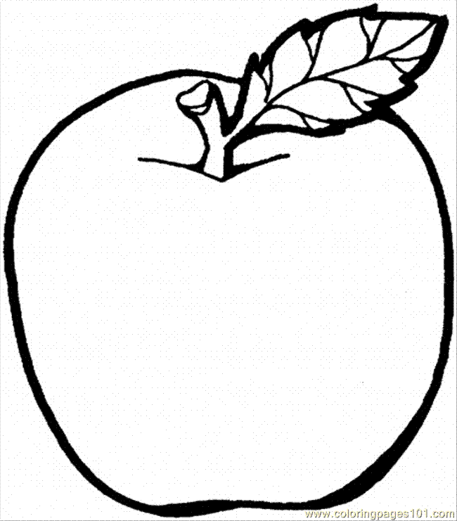 Coloring Pages Apple 2 (Food & Fruits > Apples) - free printable