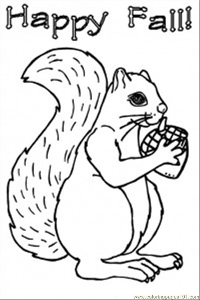 Coloring Pages Squirrel Coloring (Mammals > Squirrel) - free
