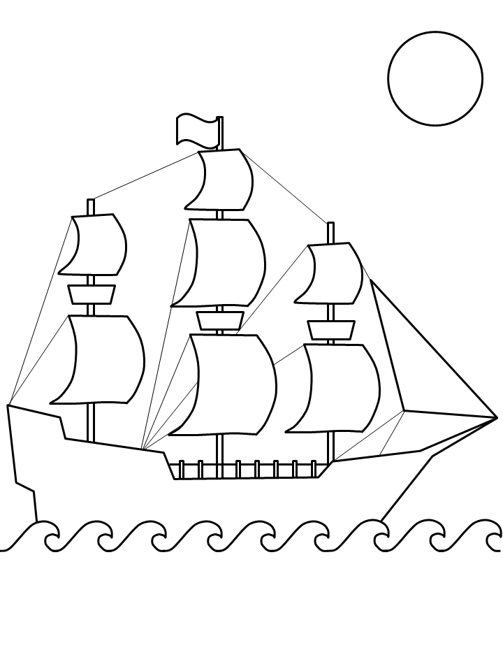 Columbus Day Coloring Pages for Kids - Free Printable Columbus Day
