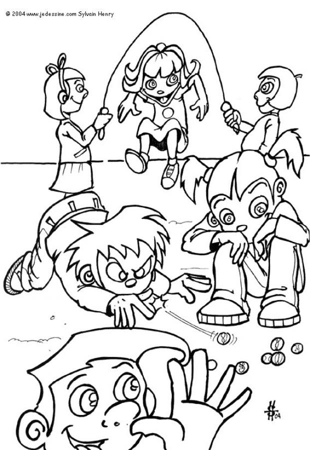 SCHOOL ONLINE coloring pages - Kids playing