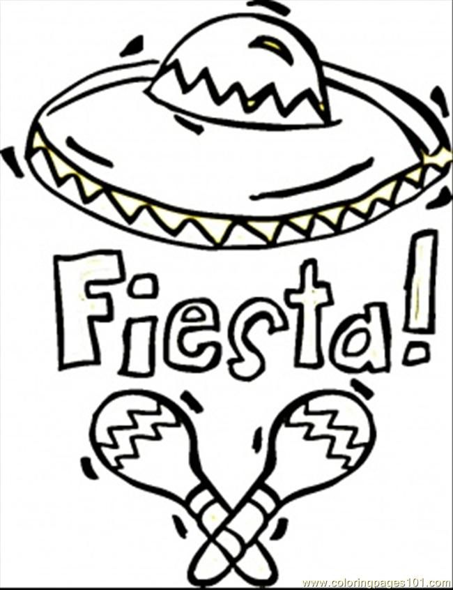 Coloring Pages Fiesta (Countries > Mexico) - free printable