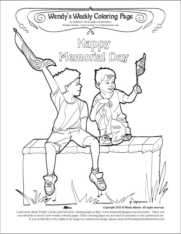 Memorial Day coloring page -