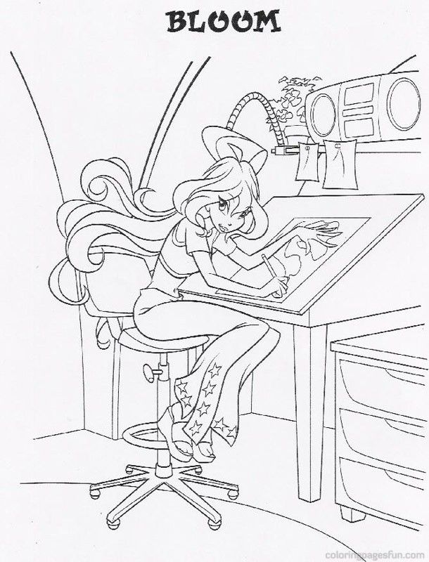 Winx Club Coloring Pages 3 | Free Printable Coloring Pages