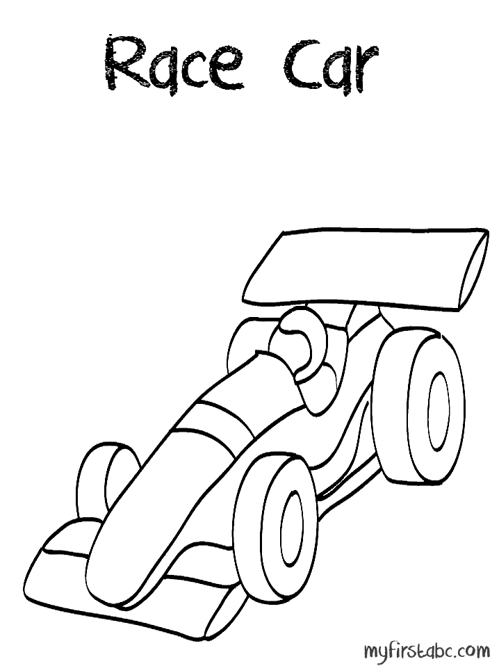 racing letters Colouring Pages